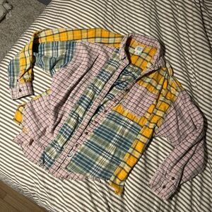 Patchwork Plaid Shirt